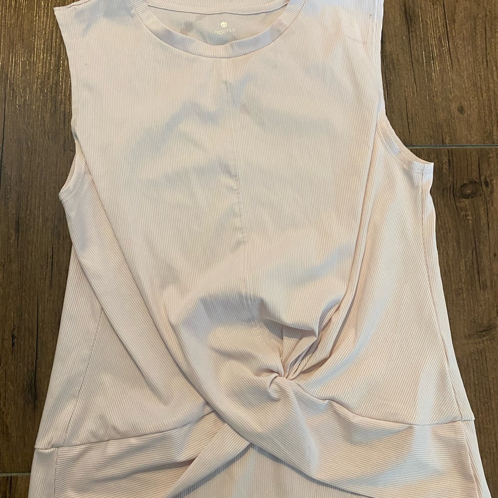 Apana Cream Sleeveless Tie Front Tank Top